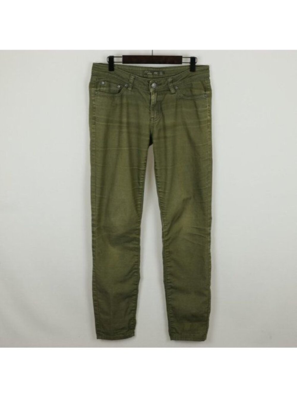 Prana Kayla Women's Size 4 Green Mid Rise Stretch Skinny Jeans